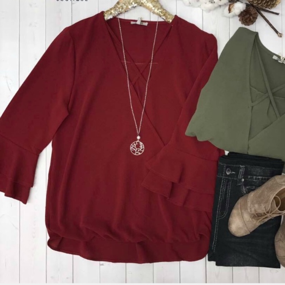 Criss-cross neck top